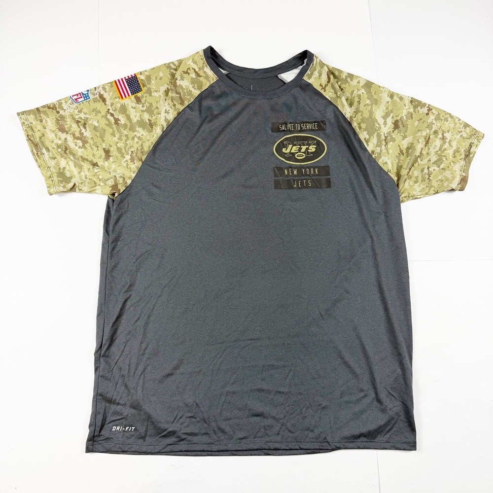 Nike On Field Apparel NY Jets Salute To Service Camo Shirt XL Dri Fit‎